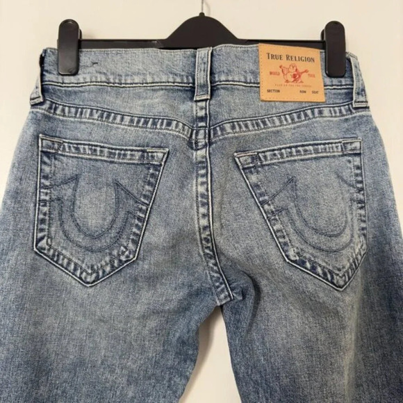 True Religion Ricky Relaxed Straight Denim Jeans Medium Light Wash Men's 29 - Picture 8 of 15